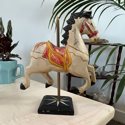 Carousel horse figurine - figurine, on