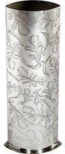 Medium Pewter Vase Embossed