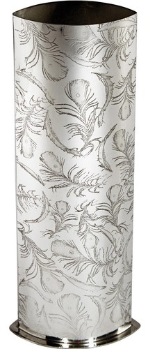 Medium pewter vase embossed - medium,