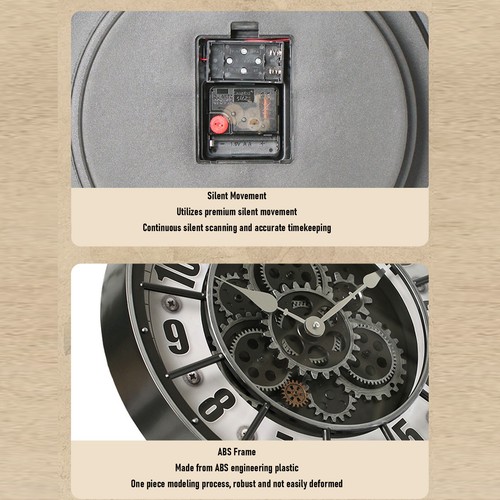Moving gears wall - moving, rustic