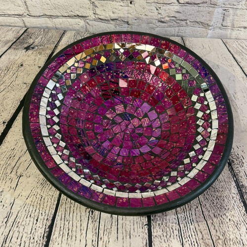 35cm purple round - round, mirror
