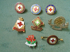 JOB LOT OF BADGES  - RED CROSS
