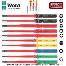 Wera KK VDE Interchangeable Colour Coded Slot Pozi Phillips Torx Hex SQ Blades