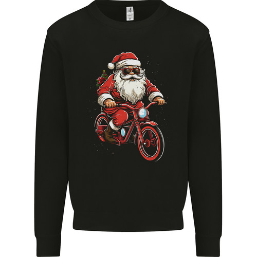 Christmas cycling santa - cycling, claus