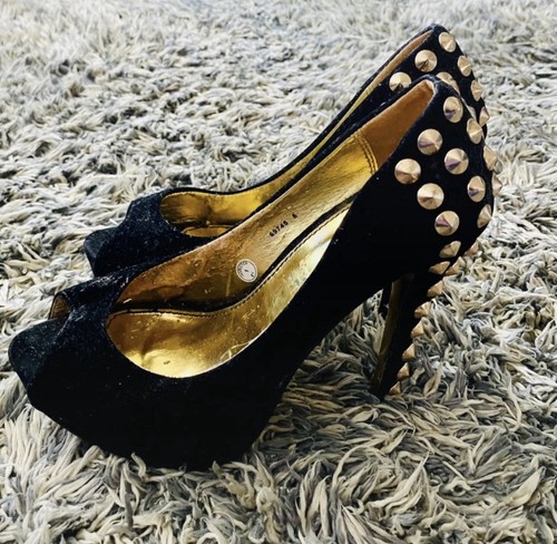 Crafted ladies studded black - studded,