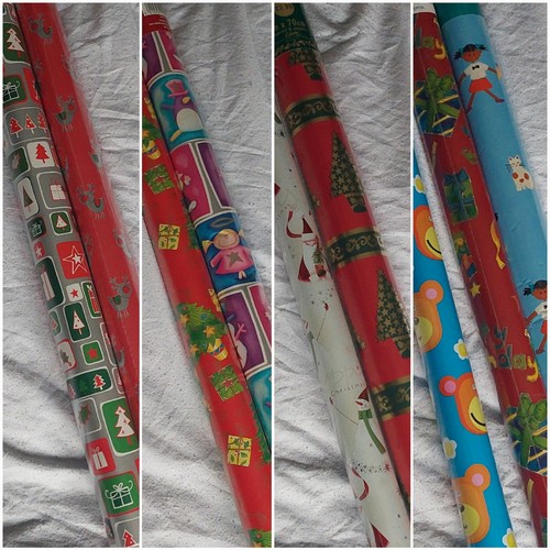 Vintage gift wrapping - gift, paper