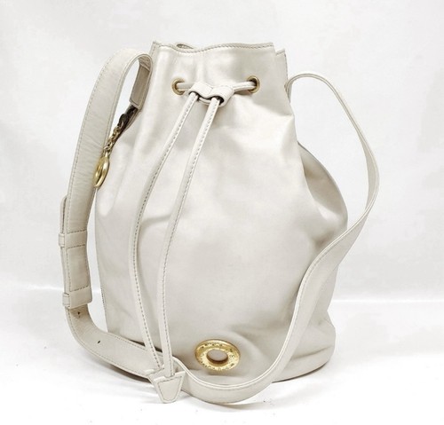 Celine ivory bucket drawstring - ivory,