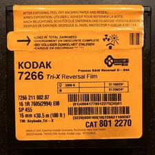 Kodak Tri-X B&W 16mm Reversal Film (100ft Roll)