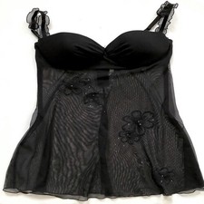 Vintage La Senza black mesh