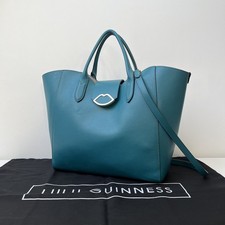 LULU GUINNESS Emerald Medium Luella Handbag Tote Real Leather Shoulder Bag