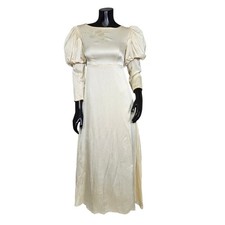 Vintage Late 1940s Ivory Silk