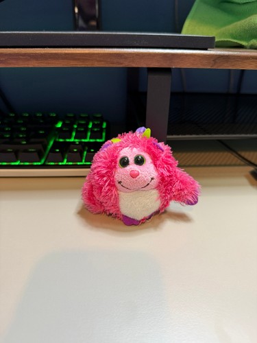 Monstaz pink furry monster - ty,