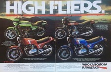 KAWASAKI Z1100R / Z750L / Z550F / Z400F ORIGINAL 1985 ADVERT A3 42cm x 27cm