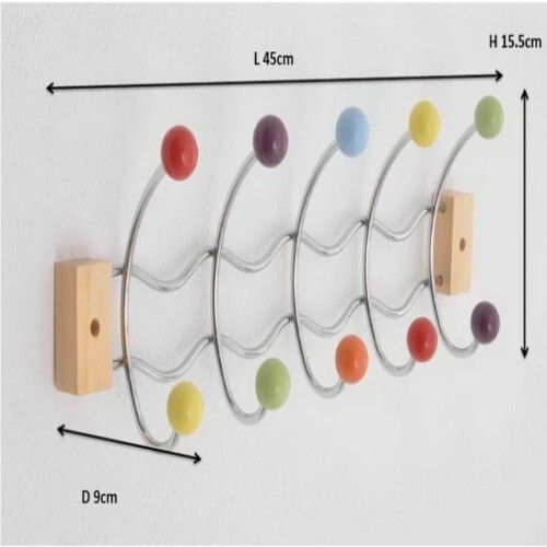 Colourful wall mounted coat