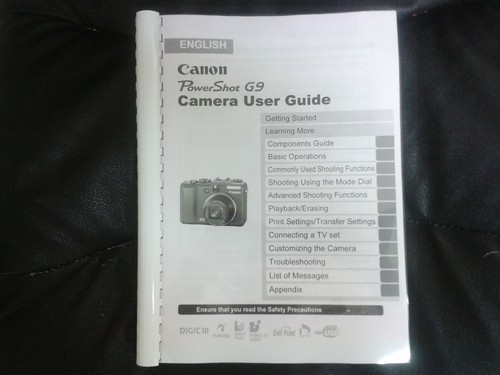 Canon powershot full user - powershot, g9