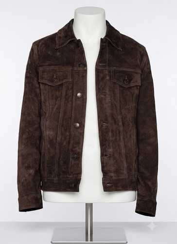 Men real suede leather dark - leather,