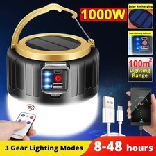 Solar LED Lantern Torch Lamp USB Rechargeable Camping Tent Light Outdoor Hiking