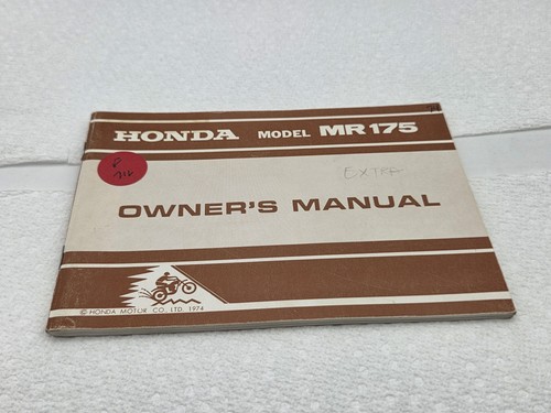 Honda mr175 owner - honda, owner's