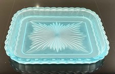 Vintage Blue Frosted Glass