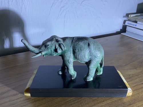 Elephant marble base - elephant, on
