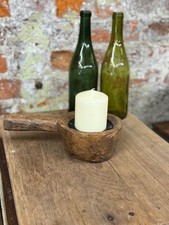 Rustic Wooden Candle Holder /