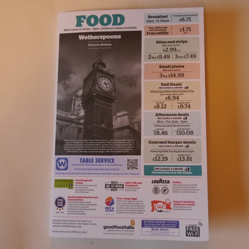 Wetherspoon menu - wetherspoon,