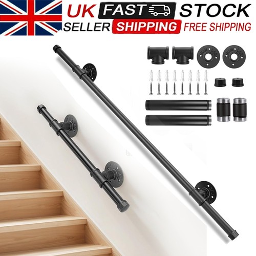 Metal stair handrail wall - stair,