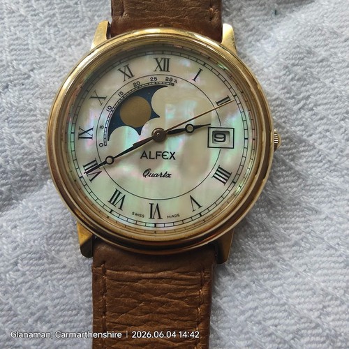 Vintage alfex watch with mop - watch,