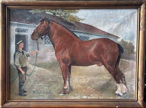 1902 antique oil painting - 1902,
