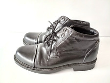 Vintage Stead And Simpson Men`s Ankle Boots Black Leather Size UK-7