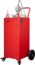 VEVOR 40Gallon Fuel Caddy Gasoline & Diesel Fuel Tank with Manual Pump Red | New