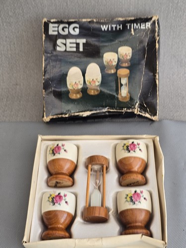 Vintage egg cup set with - vintage,