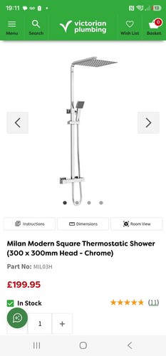 Milan square thermostatic - square,
