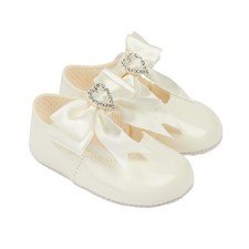 Baby Shoes Ivory patent soft