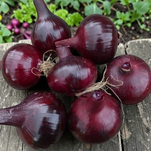 Red baron onion plant - onion,