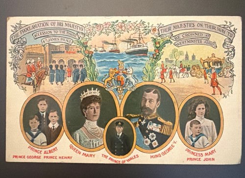 Vintage royal family postcard - vintage,