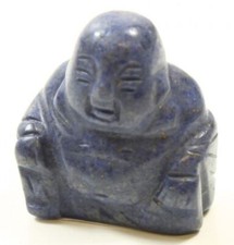 25mm Dumortierite Pocket Carved Buddha Crystal Carving