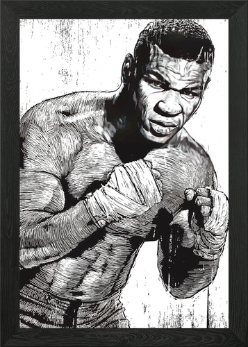 Mike tyson framed wall - tyson,