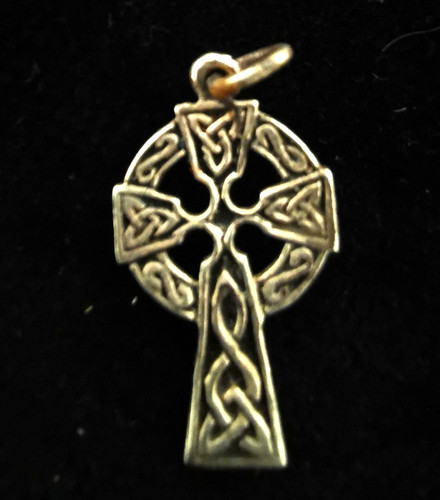 Solid silver celtic cross - silver,
