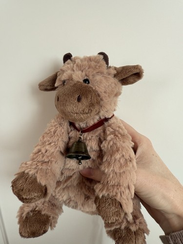 Brown jellycat velvet cowbell - brown,