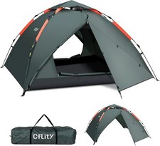 Cflity camping tent, 3 man instant pop up tent waterproof three layer RRP £90