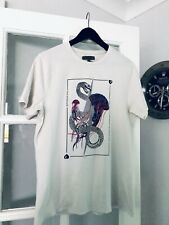 Men’s White Designer AVENZI JEANS T-Shirt Size L 