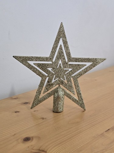 Gold glittery christmas tree - gold,