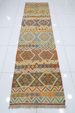 3x10 ft Geometric Wool Kilim