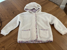 TU CREAM FLEECE HOODED JACKET