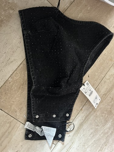 Zara denim rhinestone - zara,
