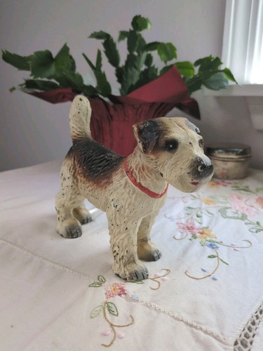 Vintage fox terrier dog cast - terrier,