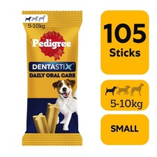 105 Pedigree Dentastix Daily Dental Sticks Dog Treats Small Dog Chews
