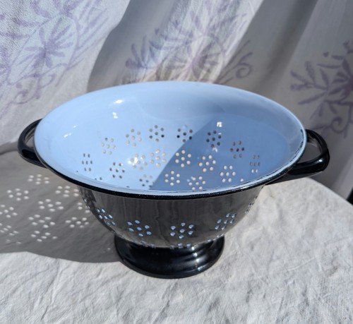 Vintage colander blue - blue, &