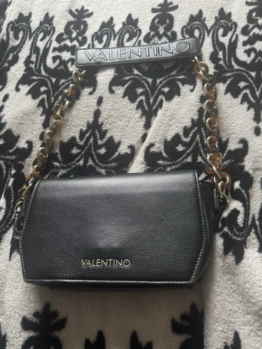 Valentino black leather small - black,